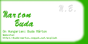 marton buda business card