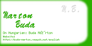 marton buda business card